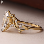 Marquise Cut Nature Inspired Engagement Ring