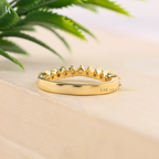 Round Cut Half Eternity Band