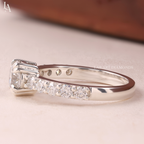 Round Cut Pave Engagement Ring