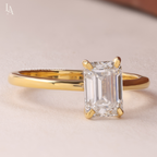 Emerald Cut Solitaire Engagement Ring
