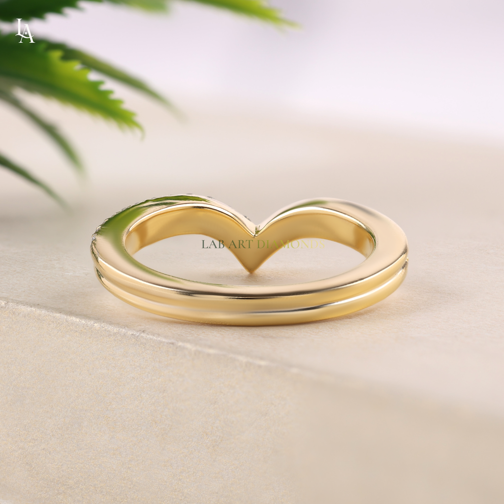 Double Wishbone Two Row Chevron Stacking Ring