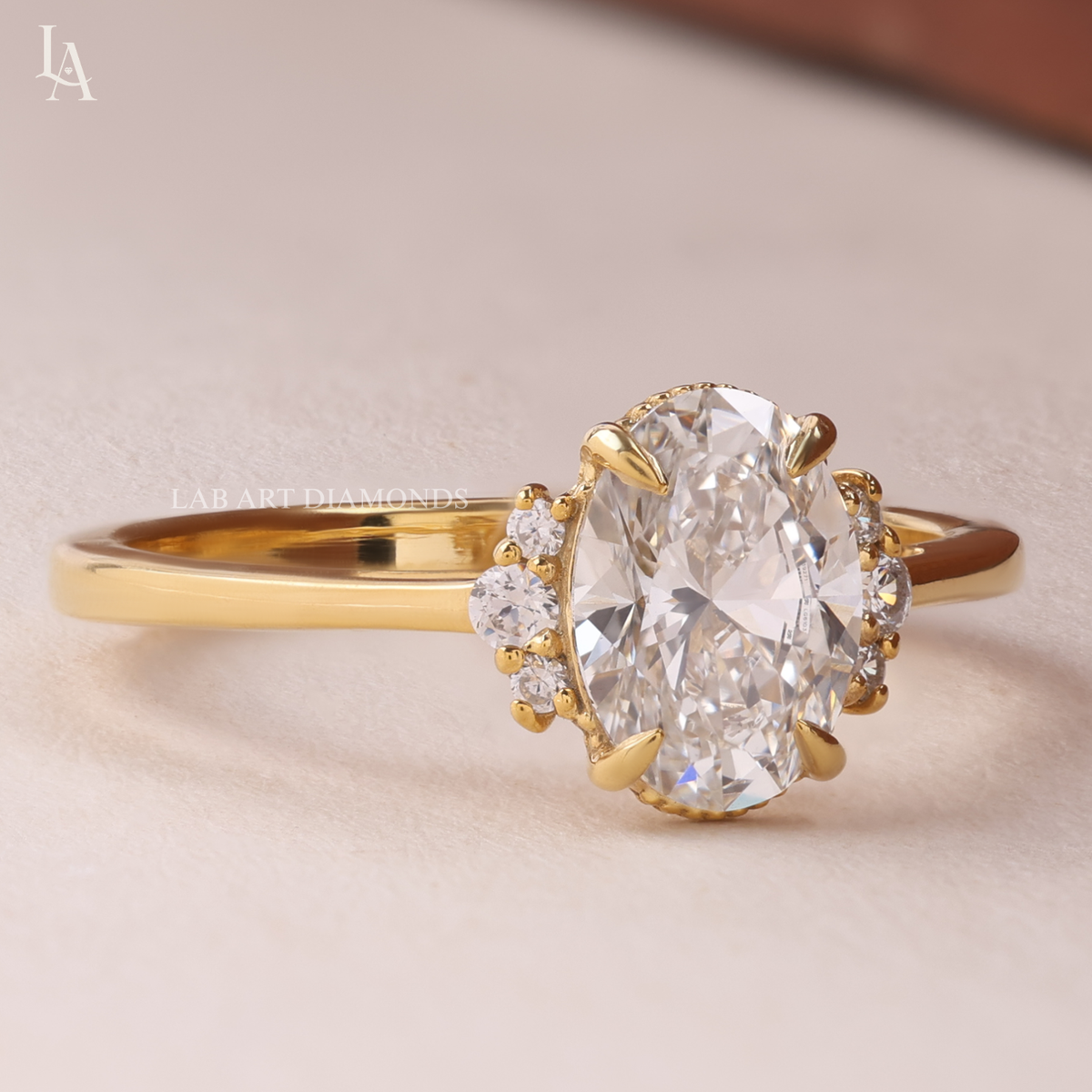 Vintage Inspired Oval Cut Engagement Ring
