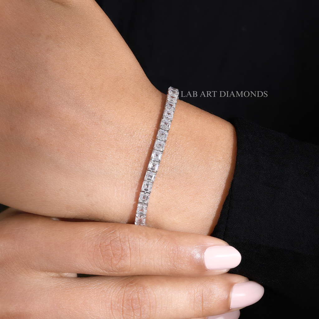 Classic Asscher Cut Tennis Bracelet