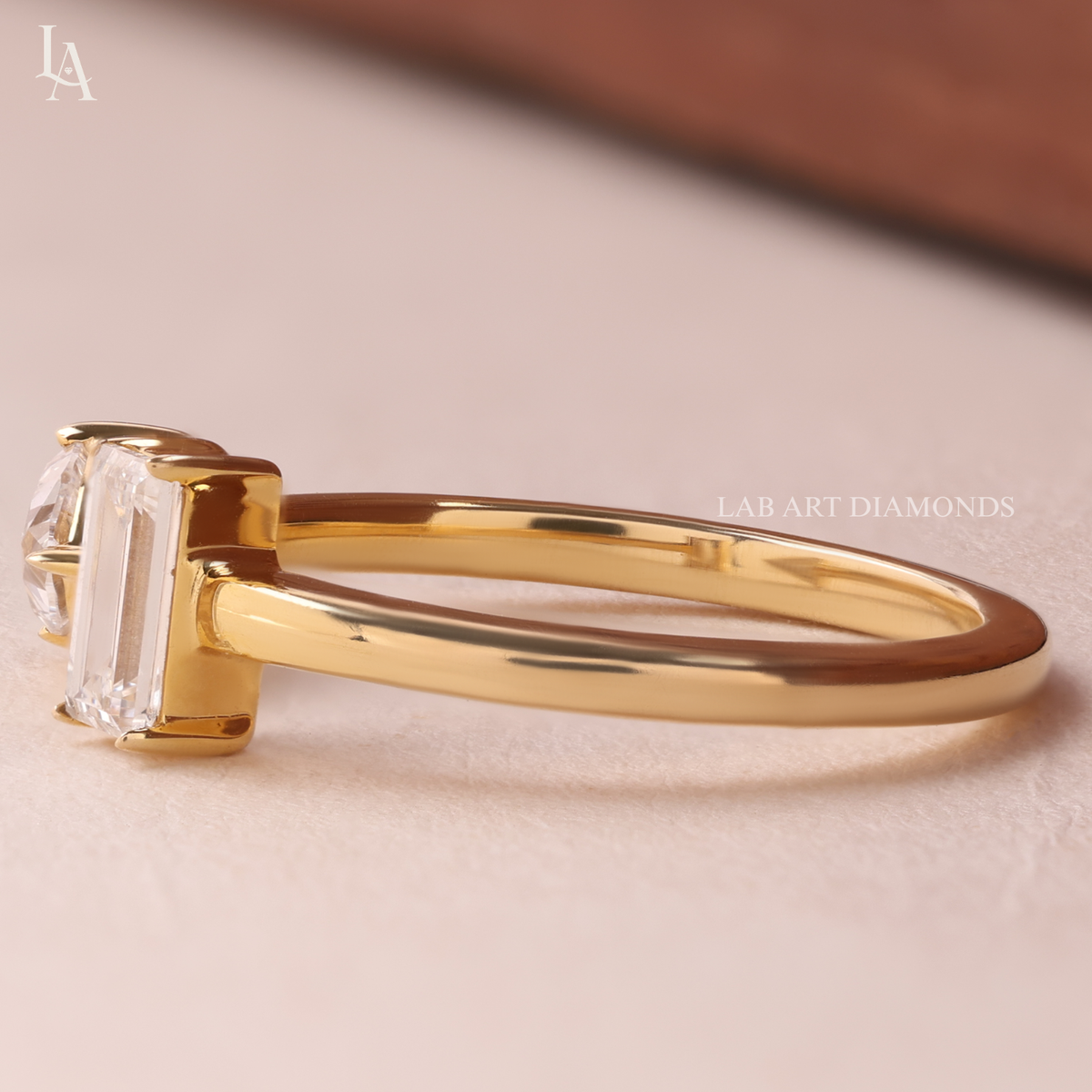 Toi Et Moi Baguette and Trillion Cuff Open Ring