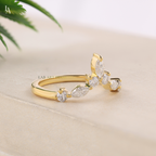 Marquise Cut Tiara Curved Contour Ring