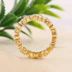 Mixed Cut Baguette Art Deco Wedding Ring
