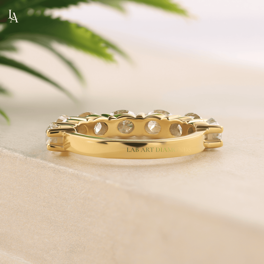 Oval Cut Half Eternity Band
