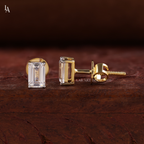 Emerald Cut Stud Earrings