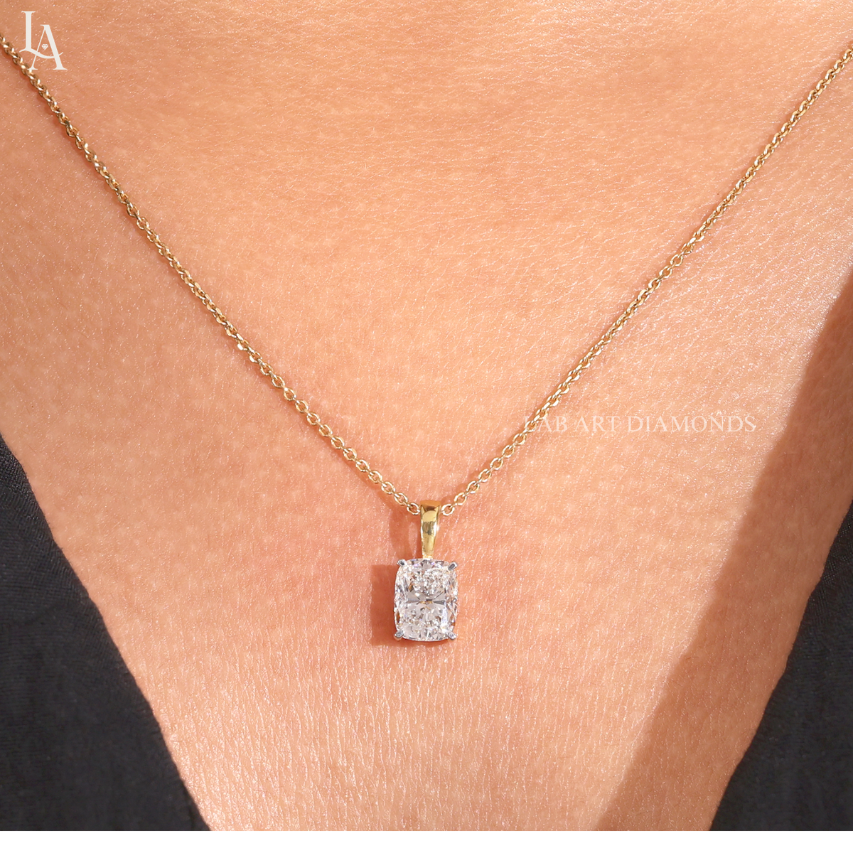 Radiant Cut Solitaire Pendent