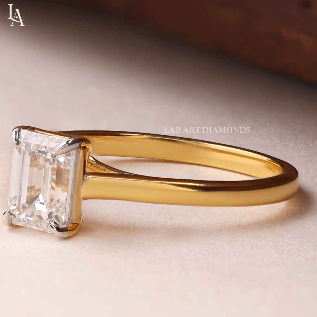 Emerald Cut Solitaire Engagement Ring