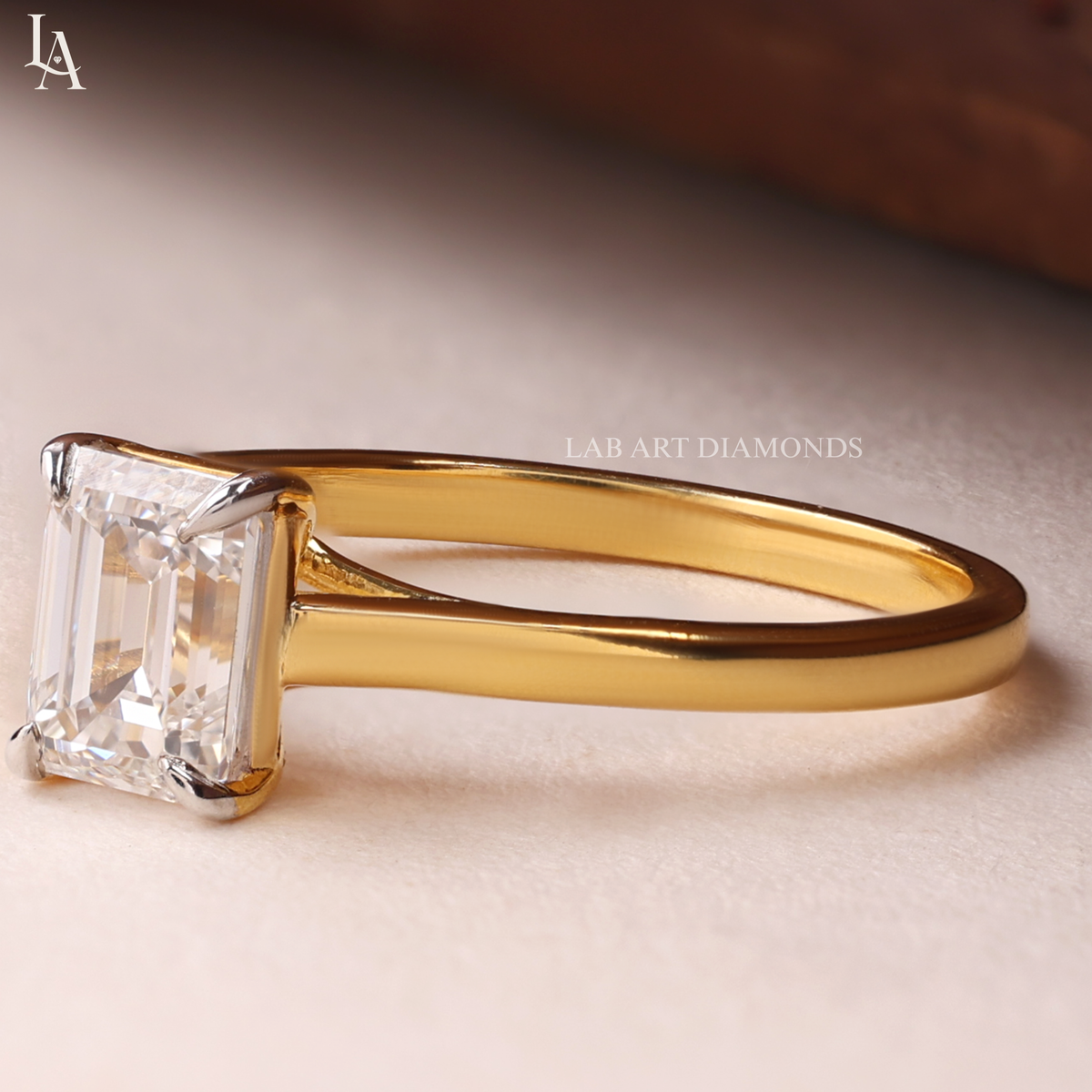 Emerald Cut Solitaire Engagement Ring