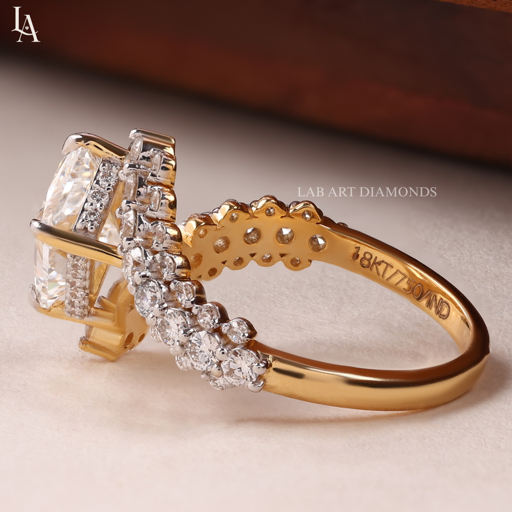 Radiant Cut Cluster Bypass Ring