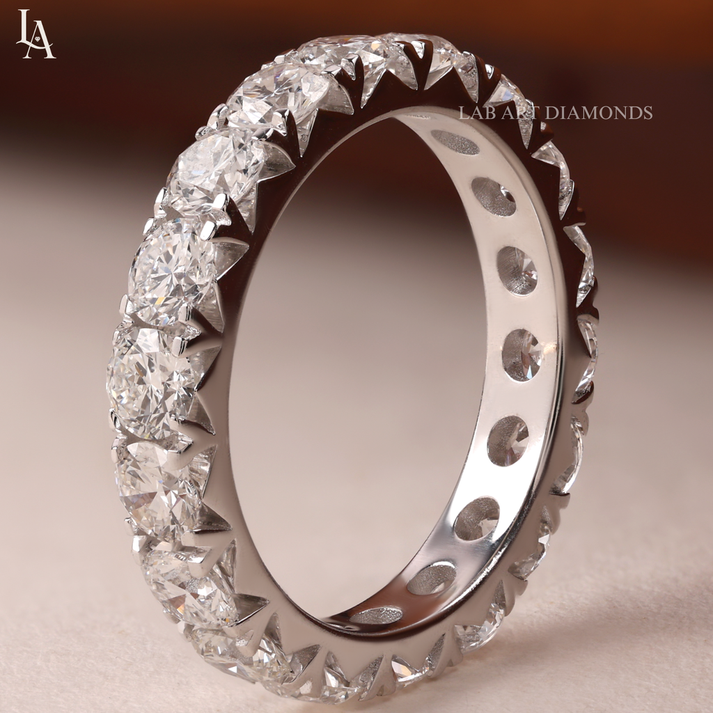 Round Wide Diamond Full Eternity Band