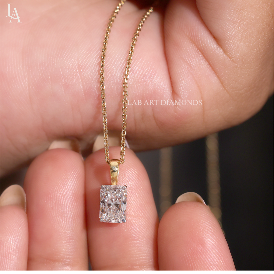 Cushion Cut Solitaire Pendent