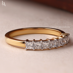 Princess Cut Half Eternity Band