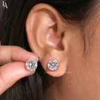 Round Cut Stud Earrings