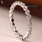 Round Cut Diamond Full Eternity Band