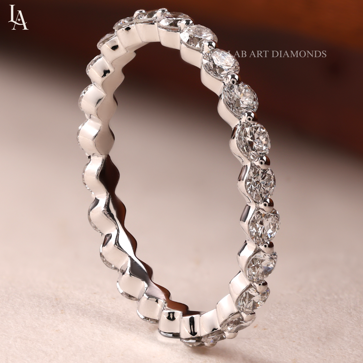 Round Cut Diamond Full Eternity Band