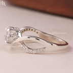 Round Cut Infinity Twist Engagement Ring