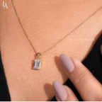 Emerald Cut Solitaire Pendent