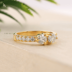 Toi et Moi Minimalist Bridal Engagement Band
