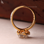 Round Cut Art Deco Halo Engagement Ring