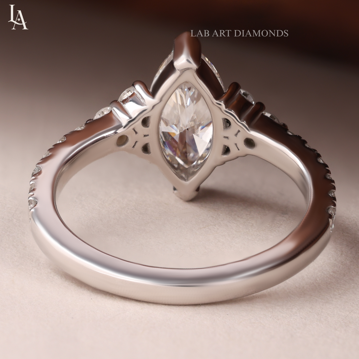 Marquise-Cut Real Lab Grown Diamond Ring
