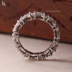 Marquise-Cut  Flower Eternity Band
