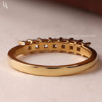 Princess Cut Half Eternity Band