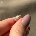 Emerald Cut Stud Earrings