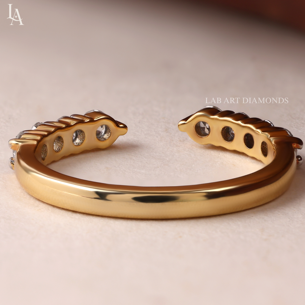 Unique Open Gap Wedding Band
