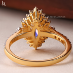 Marquise Cut Halo Engagement Ring