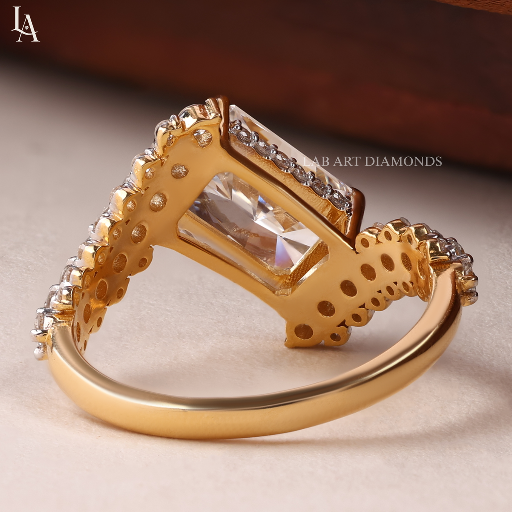 Radiant Cut Cluster Bypass Ring