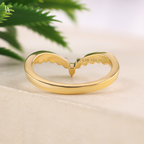 Chevron V Shaped Contour Ring