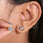 Round Cut Stud Earrings