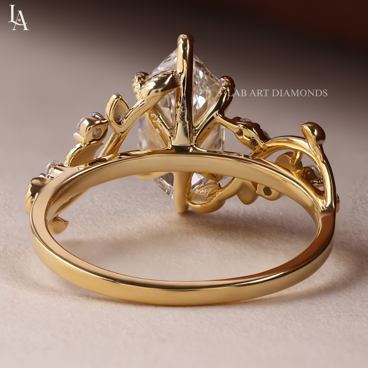 Marquise Cut Nature Inspired Engagement Ring