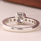 Round Cut Pave Engagement Ring