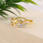 Twing Vine Nature Inspired Leaf Wedding Band