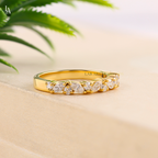 Marquise Cut Cluster Leaf Band