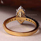 Marquise Cut Hidden Halo Engagement Ring