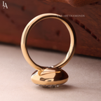 Round Cut Bezel Set Halo Engagement Ring
