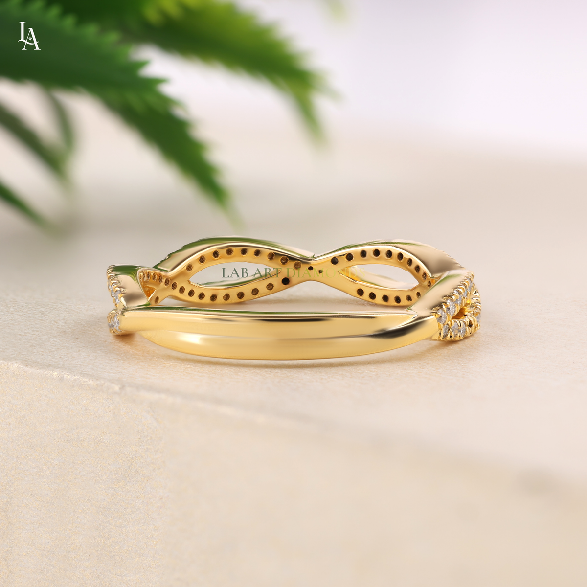Twisted Infinity Half Eternity Band