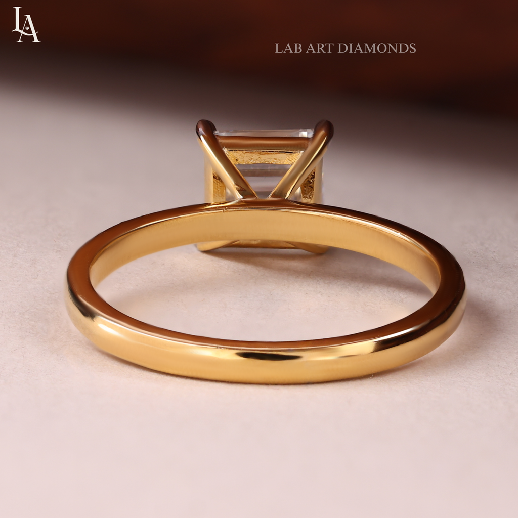 Asscher Cut Solitaire Engagement Ring