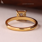Asscher Cut Solitaire Engagement Ring