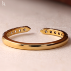 Open Cuff Pave Wedding Band
