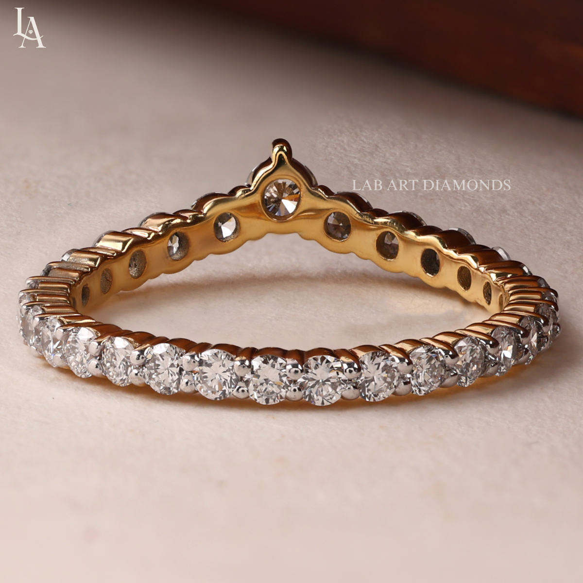 V Shaped Chevron Eternity Band