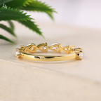 Twisted Vine Spiral Half Eternity Ring