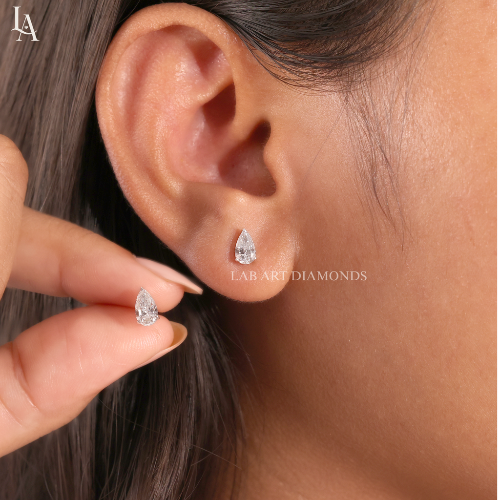 Pear Cut Stud Earrings