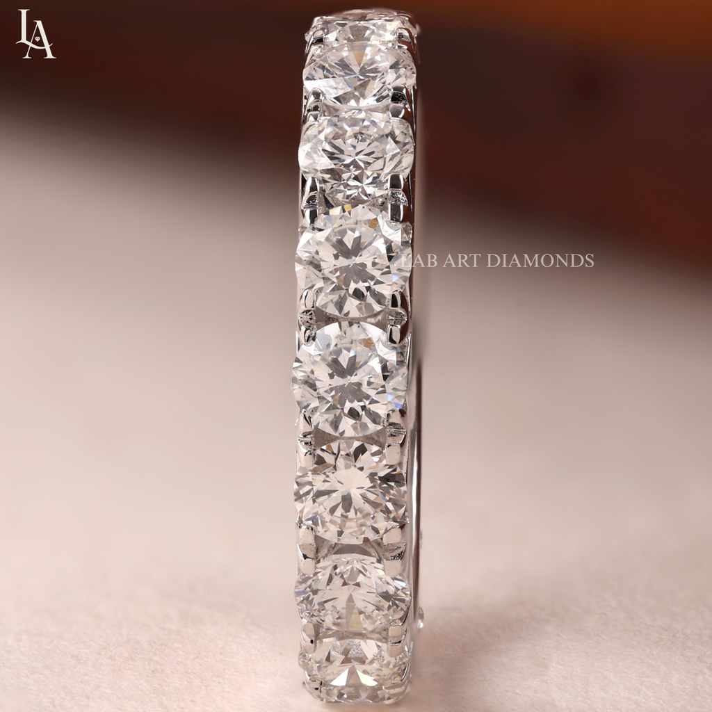 Round Wide Diamond Full Eternity Band