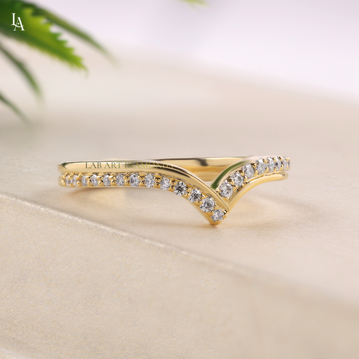 Double Wishbone Two Row Chevron Stacking Ring